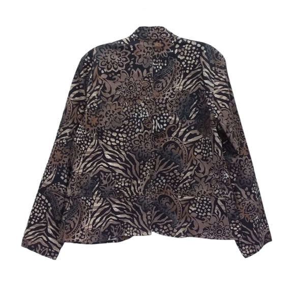 Chico's Women's Multi Animal Print Jacket - Picture 3 of 7
